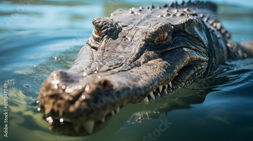 Image of majesty of an alligator in its natural habitat.