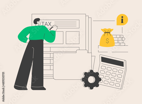Report your income abstract concept vector illustration.