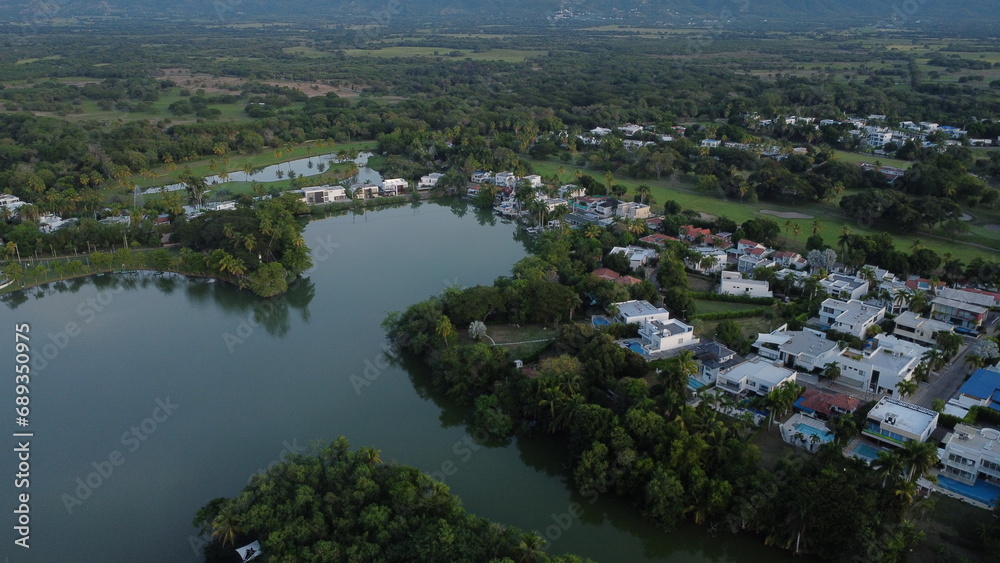 Fototapeta premium aerial images of summer houses in Cundinamarca