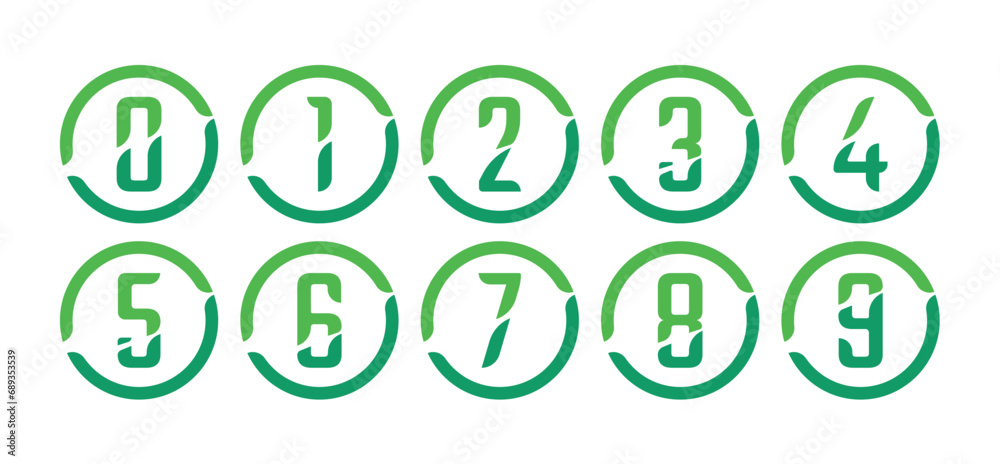 numbers in a circle. vector ordered numbers numbers in a circle. vector ordered numbers