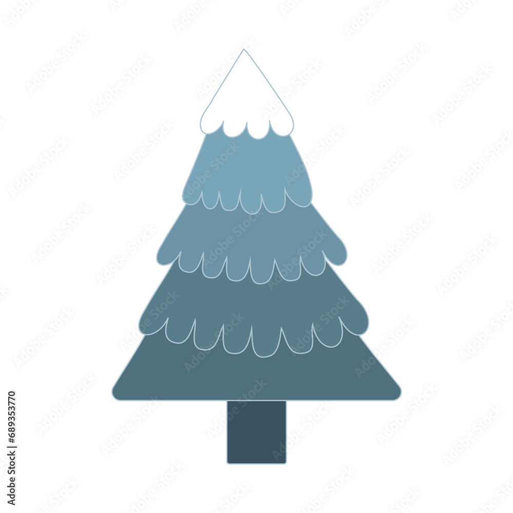 Isolated winter tree icon Vector Isolated winter tree icon Vector