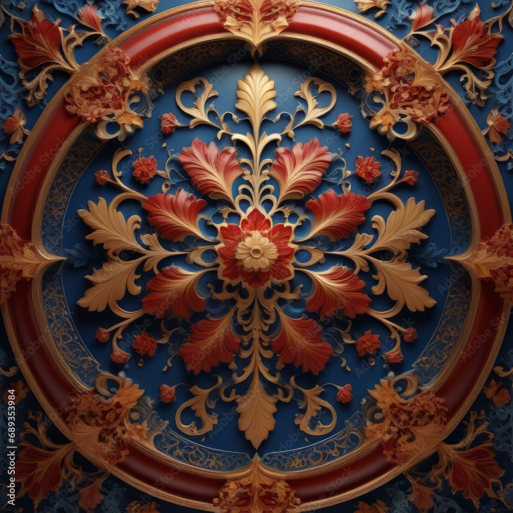 Enchanting Flowers: Dive into a World of Red and Gold in 3D Enchanting Flowers: Dive into a World of Red and Gold in 3D