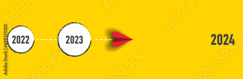 red plane flying to success from 2023 to 2024.
Action plan strategy is the idea of ​​taking all necessary steps to achieve your goal.