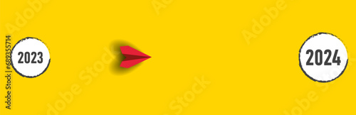red plane flying to success from 2023 to 2024.
Action plan strategy is the idea of ​​taking all necessary steps to achieve your goal.