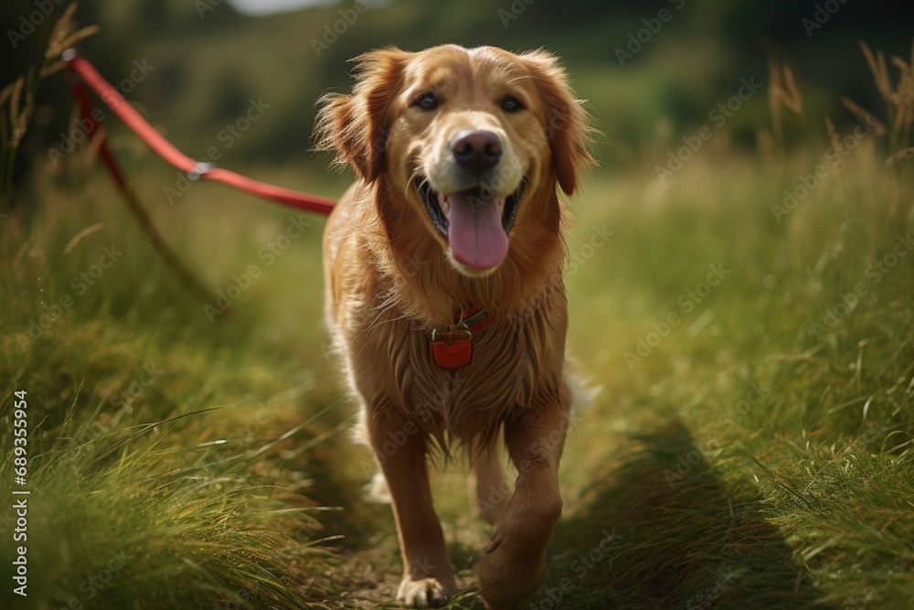 golden retriever dog in the park