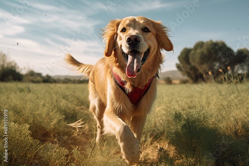 golden retriever dog in the park