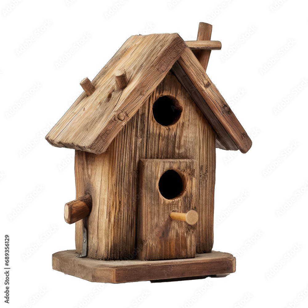 Rustic Log Cabin Birdhouse. A Rustic Log Cabin Birdhouse Isolated to Attract the Charm of Wildlife and the Simplicity of Nature.. Cutout PNG. Rustic Log Cabin Birdhouse. A Rustic Log Cabin Birdhouse Isolated to Attract the Charm of Wildlife and the Simplicity of Nature.. Cutout PNG.