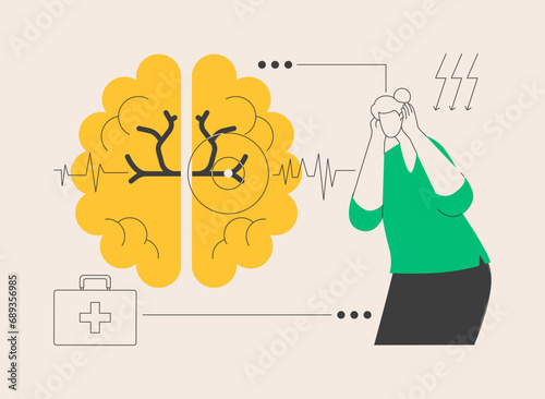 Stroke abstract concept vector illustration.