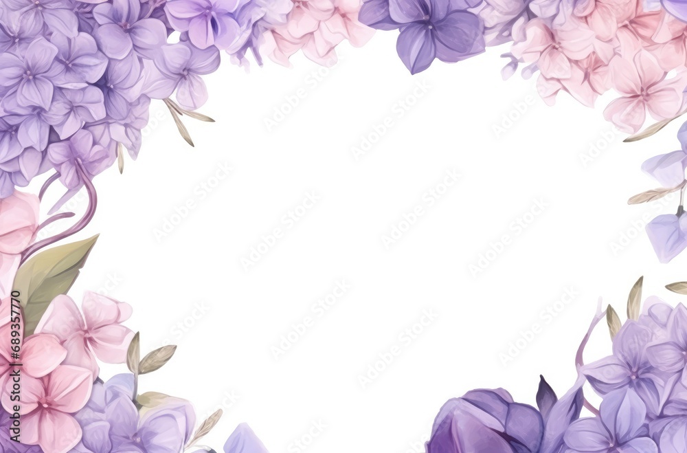 colorful blossom frame with leaves and flowers backgrounds