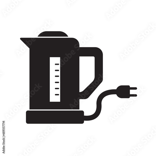 electric kettle icon logo vector design template