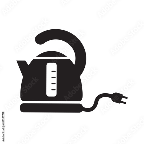 electric kettle icon logo vector design template