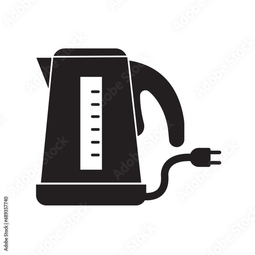 electric kettle icon logo vector design template