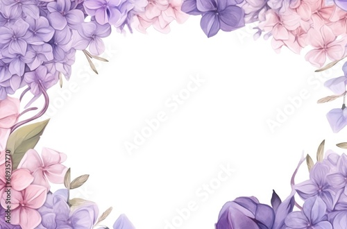 colorful blossom frame with leaves and flowers backgrounds