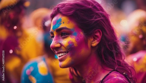 human portraits from the holi festival
