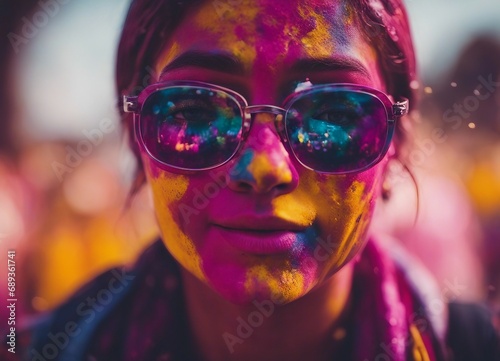 human portraits from the holi festival 