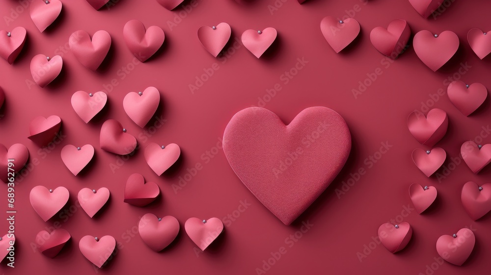 Red Heart Blank Paper Empty Mock, Background Image, Desktop Wallpaper Backgrounds, HD