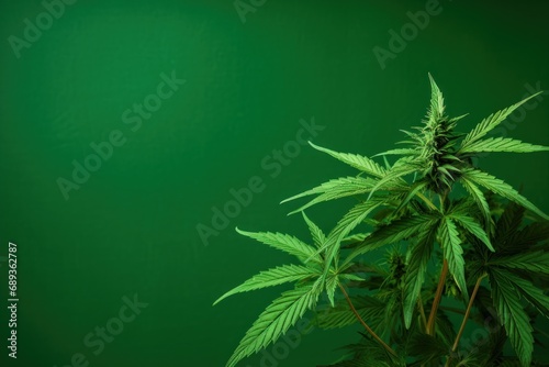 Cannabis flower close up  green marijuana background  vibrant cannabis plant  fresh green cannabis  lush marijuana leaves  relaxing  medicals  agriculture  generative AI  JPG