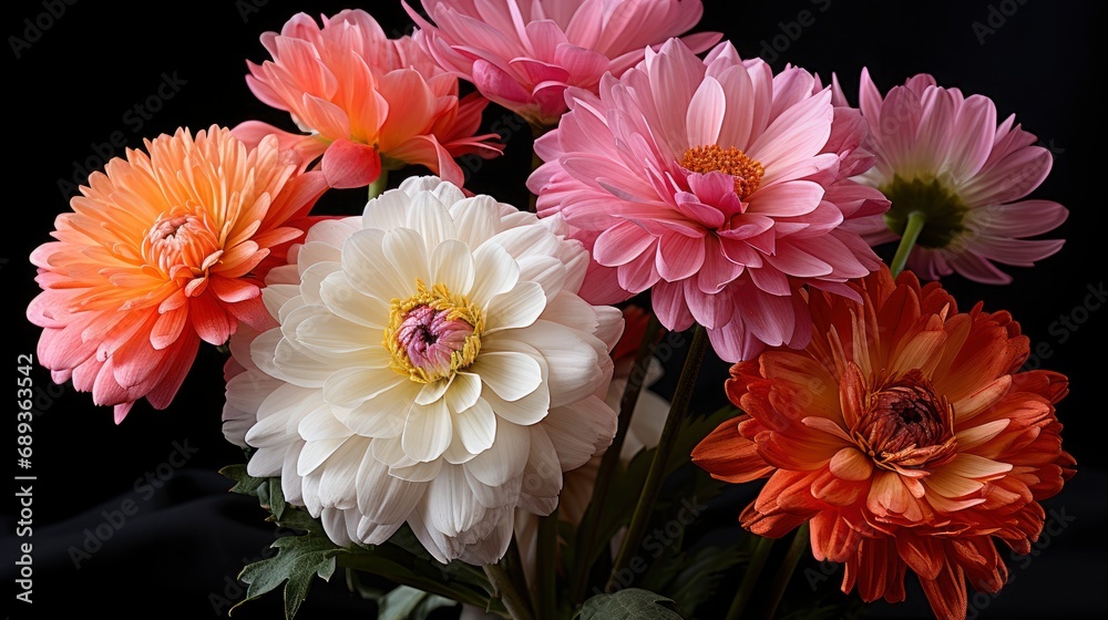 Multi Color Gerbera Lily Flowers, Background Image, Desktop Wallpaper Backgrounds, HD