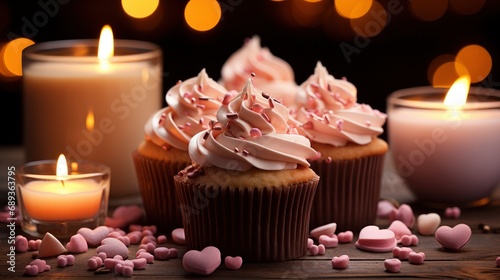 One Valentines Day Themed Cupcake White  Background Image  Desktop Wallpaper Backgrounds  HD