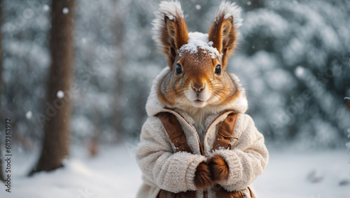 squirrel in the snow © Te Amo