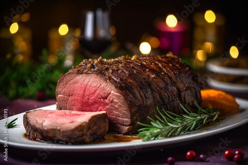 Festive Feast: Christmas Beef Tenderloin Gracing the Table