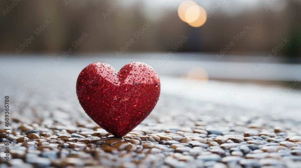 Fototapeta premium Love Valentines Day Red Heart Gift, Background Image, Desktop Wallpaper Backgrounds, HD