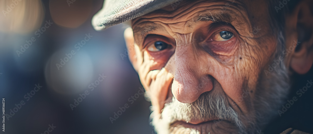 grandfather with a thoughtful look thinking about his long journey in life grandfather with a thoughtful look thinking about his long journey in life