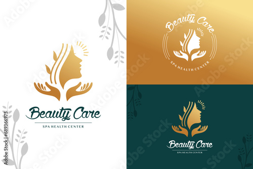 Beauty care design icon template with creative element concept idea. A professional design for many kinds of business. All elements are fully vector and can be used for both print and web.