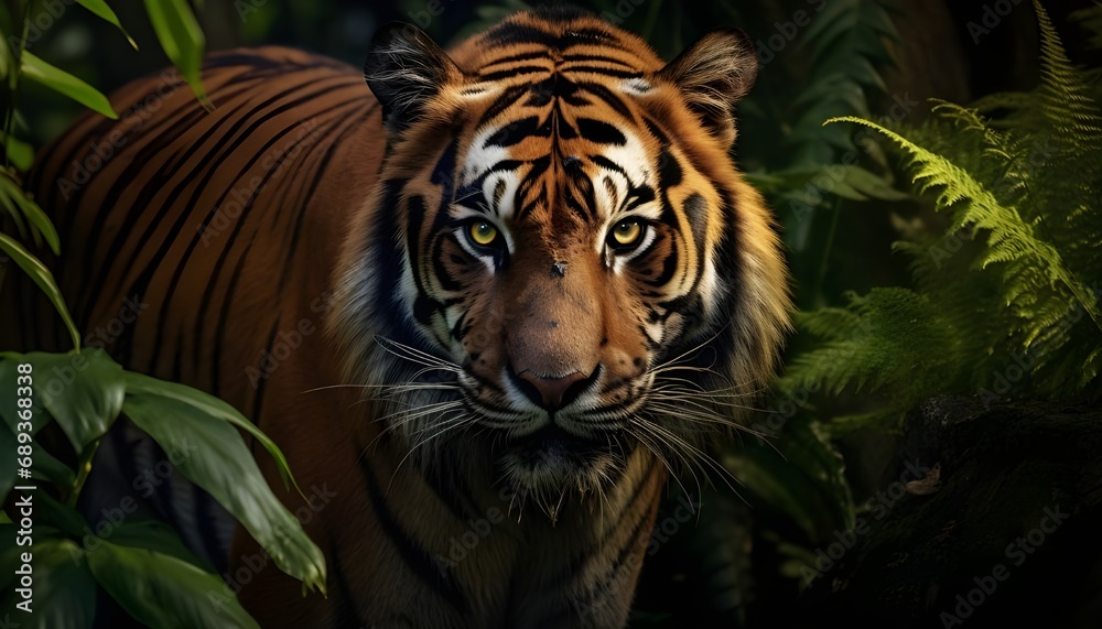 Close-up of a Sumatran tiger