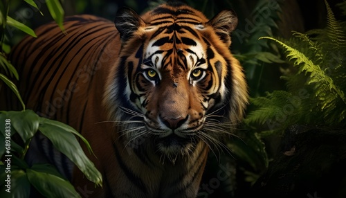 Close-up of a Sumatran tiger