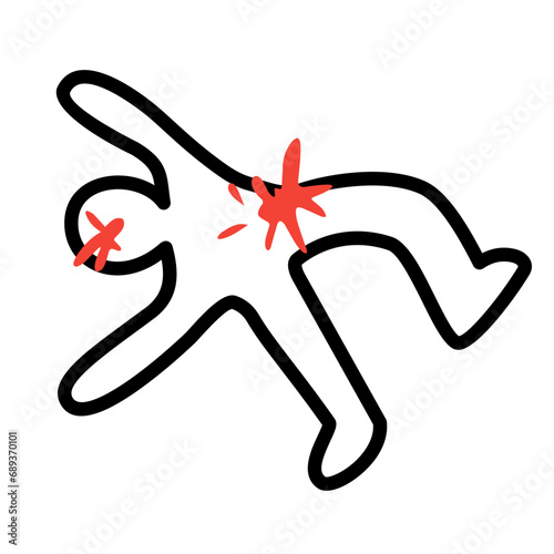 body outline crime scene icon