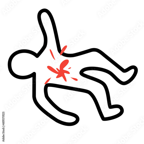 body outline crime scene icon
