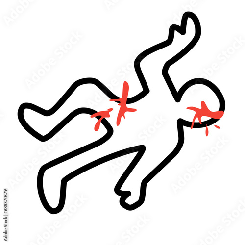 body outline crime scene icon