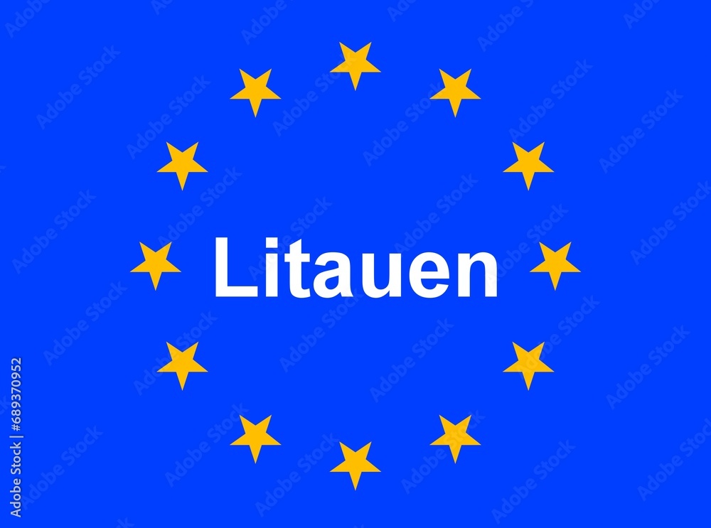 Illustration einer Europaflagge mit der Aufschrift 