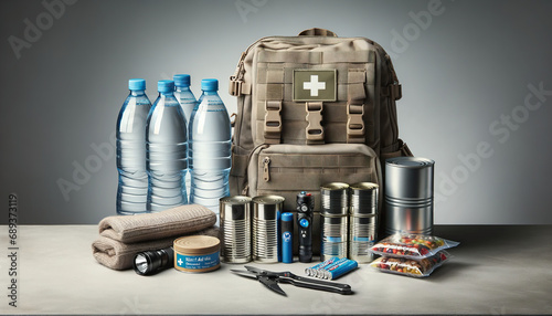 A emergency kit or go bag is useful to hold all items useful for survival such as water,food,flashlight, first aid kit .During a disaster such as a wildfire a person can grab the bag and go photo