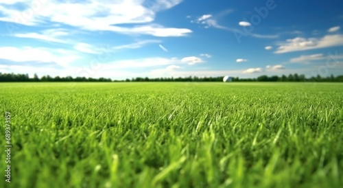 the grass makes a perfect grass field football field © olegganko