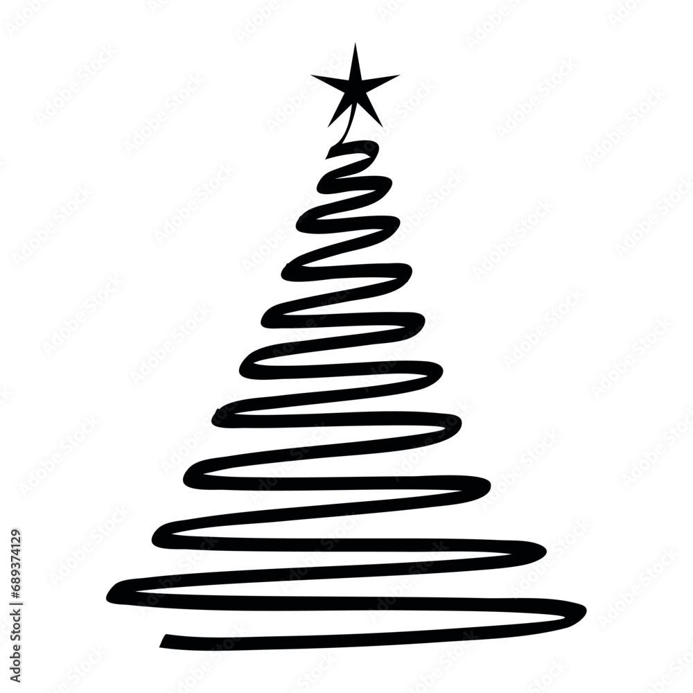 Isolated christmas tree icon Merry Christmas Vector Isolated christmas tree icon Merry Christmas Vector