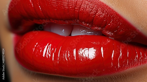 Beautiful Girl Red Heart Lipstick, Background Image, Desktop Wallpaper Backgrounds, HD