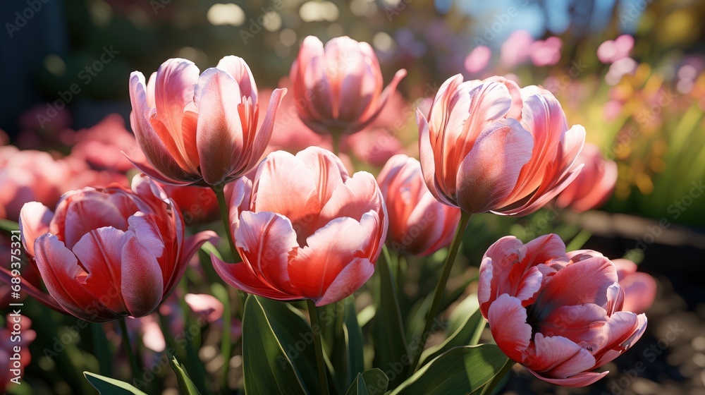 Beautiful Red Tulips Field Under Spring, Background Image, Desktop Wallpaper Backgrounds, HD Beautiful Red Tulips Field Under Spring, Background Image, Desktop Wallpaper Backgrounds, HD