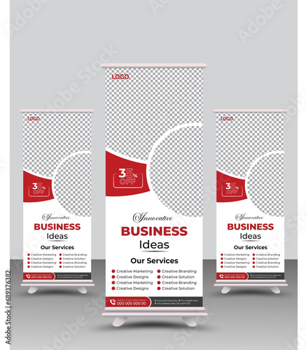 Abstract Modern Roll up Banner,Business Roll Up Banner,Pull up design,Roll-Up Banner Layout.Modern x-banner.