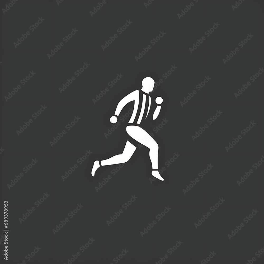 Simple Minimal Illustration of a person running