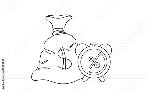  Money. Time. Percent. One line