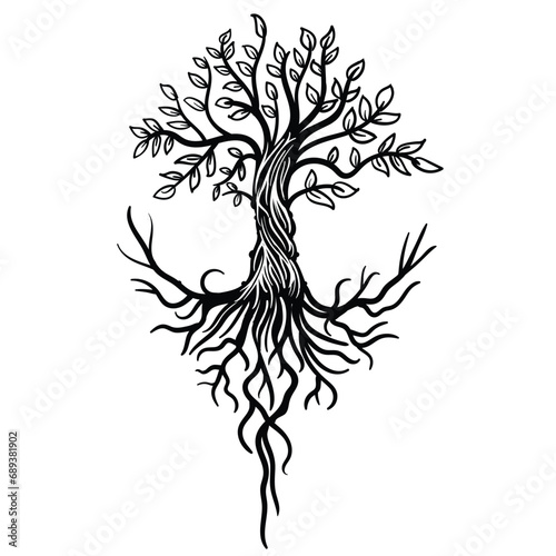 Tree of Life , Yggdrasil vector	
