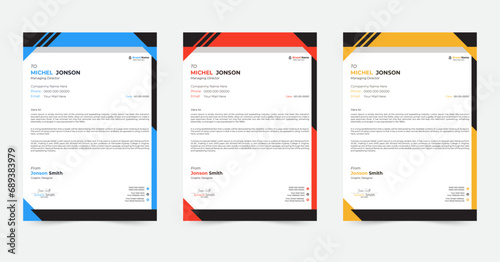 business corporate letterhead design template