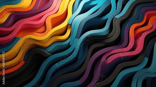 Abstract background of 3d waves