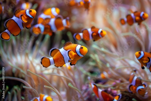 Orange clownfish, Amphiprion percula photo