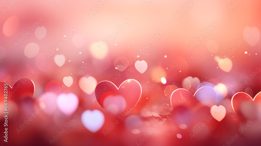 Valentine's day abstract background with bokeh defocused lights