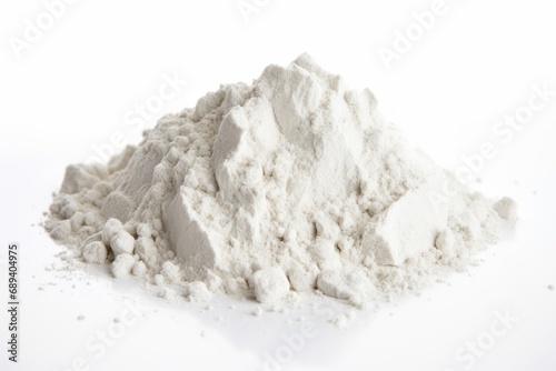 A single quicklime powder isolated on white background photo