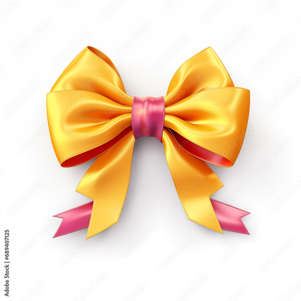 Satin bow isolated on a clear background. Satin bow isolated on a clear background.