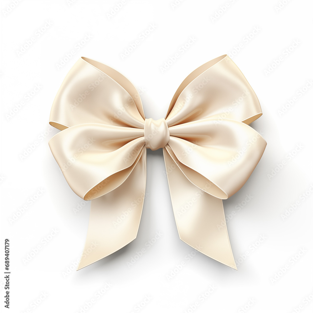 Satin bow isolated on a clear background.